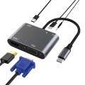 Factory supply  5 in 1  2 in 1 USB 3.1 USB-C Type C to HDMI VGA  Digital AV & VGA & 3.5mm Audio Adapter for Laptop & Notebook